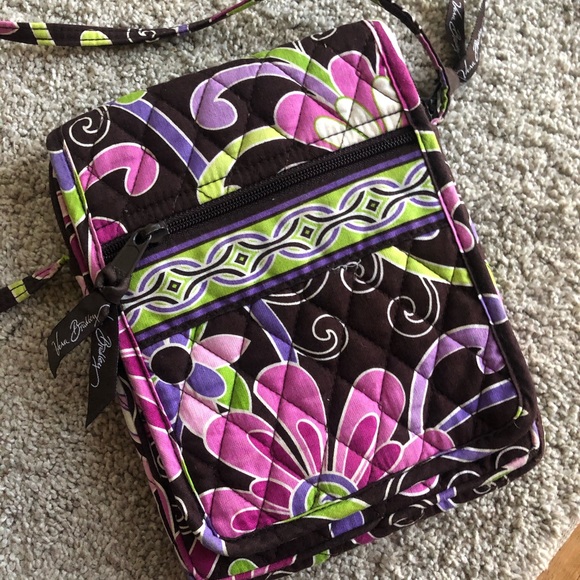 vera bradley purple punch rolling luggage